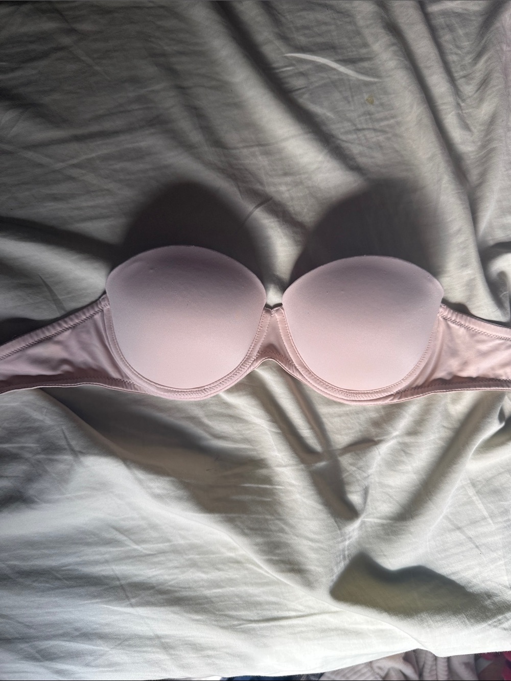 PINK Victoria's Secret Pale Pink Strapless Molded Push Up Bra